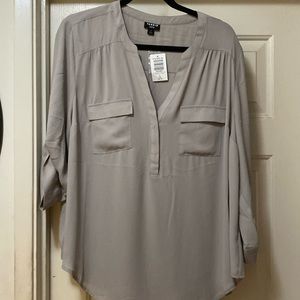 Torrid, Harper, gray blouse